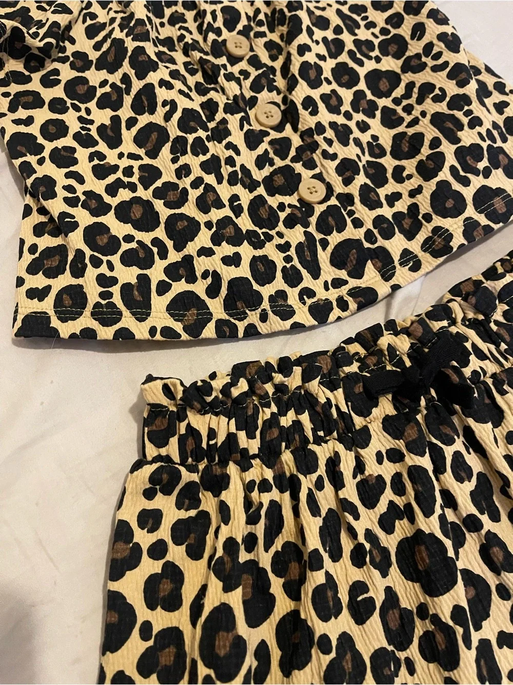 Rachel Zoe Leopard Print Two-Piece Set - Tan & Black